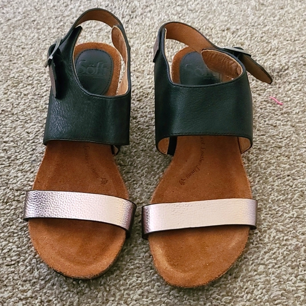 Gold & Black sandals